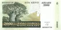 Madagaskar 2000 Ariary - Baobabs - Landscape -2008 - P.90b - UNC