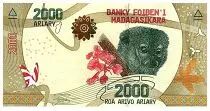 Madagaskar 2000 Ariary - Lemur - Orchid  - Serial E20