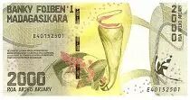 Madagaskar 2000 Ariary - Lemur - Orchid  - Serial E40