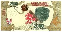 Madagaskar 2000 Ariary - Lemur - Orchid  - Serial E40