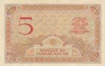 Madagaskar 5 Francs - Goddess Juno - 1937 - Sign. Chaudun - Serial R.2791