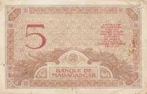 Madagaskar 5 Francs - Goddess Juno - 1937 - Sign. Chaudun - Serial S.1274