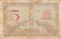 Madagaskar 5 Francs - Goddess Juno - 1937 - Sign. Chaudun - Serial Y.2436