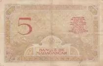 Madagaskar 5 Francs - Goddess Juno - 1937 - Sign. Chaudun - S&eacute;rie M.3194