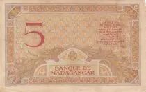 Madagaskar 5 Francs - Goddess Juno - 1937 - Sign. Chaudun - S&eacute;rie R.2763