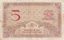 Madagaskar 5 Francs Goddess Juno - 1937 - Serial B.2983