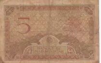 Madagaskar 5 Francs Goddess Juno - 1937 - Sign. Chaudun - P.35 - Serial l.1952