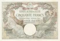 Madagaskar 50 francs - Minerva - Allegory of Science - 1937 - Serial F.977