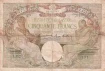 Madagaskar 50 Francs - Minerva - Allegory of Science - ND (1937-1947) - Serial L.152 - P.38