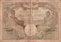 Madagaskar 50 Francs - Minerva - Allegory of Science - ND (1948-1957) - Serial O.741 - P.38