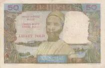 Madagaskar 50 Francs - Woman and Hat - 1969 - Serial A.7 - F - P.61