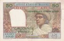 Madagaskar 50 Francs - Woman and Hat - ND (1969) - Serial A.13 - P.61