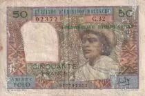 Madagaskar 50 Francs - Woman and Hat - ND (1969) - Serial C.32 - P.61
