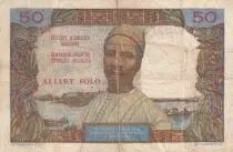 Madagaskar 50 Francs - Woman and Hat - ND (1969) - Serial F.42 - P.61
