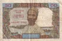 Madagaskar 50 Francs - Woman and Hat - ND (1969) - Serial L.28 - P.61