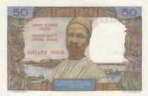 Madagaskar 50 francs - Woman with a hat - Man in the centre - ND (1964-1973) - Series Q.44