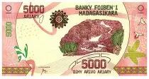 Madagaskar 5000 Ariary - Waterfall - Whale  - Serial C55