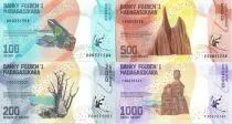 Madagaskar Set 4 banknotes : 100, 200, 500, 1000 Ariary - 2017