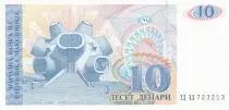 Makedonien 10 Denari - Village of Krushevo - Monument 1993 - P.9