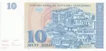 Makedonien 10 Denari - Village of Krushevo - Monument 1993 - P.9