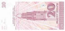 Makedonien 20 Denari - Daut Pashim Amam - Skopje Clock Tower - 1993 - Series A