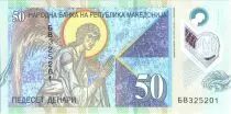 Makedonien 50 Denari 2018 - Archange Gabriel - Old Coin Polymer