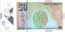 Makedonien 50 Denari 2018 - Archange Gabriel - Old Coin Polymer