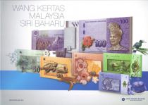 Malaisie CS.2012 186 Ringitt, T.A. Rahman Folder 6 billets 1 à 100 Ringitt