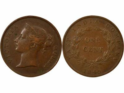 Malaisie Victoria - Cent, Cie. des Indes Orientales - 1845 Calcutta