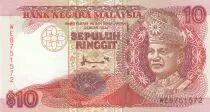 Malasia 10 Ringitt - T.A. Rahman - Railway station - FCO - 1995 - Serial WE
