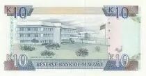 Malawi 10 Kwacha - Dr Hastings Kamuzu Banda - Lake - Building - 01-01-1994 - Serial BC