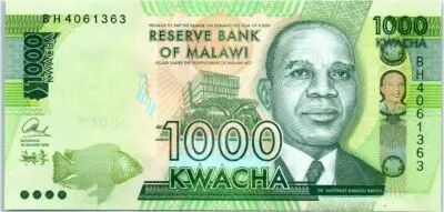 Malawi 1000 Kwacha, Hastings Kamuzu Banda -2016