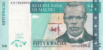 Malawi 50 Kwacha - Reverend John Chilembwe - Independence arch - 2003 - P.45b