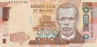 Malawi 500 Kwacha - Reverend John Chilembwe - 2017 - Serial BP - - P.66