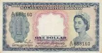 Malaya 1 Dollar - Elisabeth II - Armoiries - 1953 - Série A37