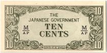 Malaya 10 Cents,  Japanese Government - 1942 - M3 b