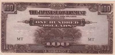 Malaya 10 Dollars ,  Japanese Government - Malaya -1944