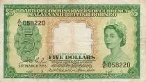Malaya 5 Dollars - Elizabeth II - 21-03-1953 - P.2