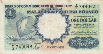 Malaya e Borneo 1 Dollar - 1959 - P.8