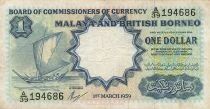 Malaya et Born&eacute;o 1 Dollar - 1959 - P.8