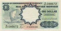 Malaya y Born&eacute;o 1 Dollar - 01-03-1959 - P.8A