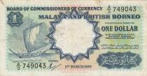 Malaya y Born&eacute;o 1 Dollar - 1959 - P.8