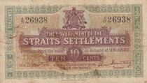Malaysia 10 Cents - Straits Settlements - Armories - 1919 - Series A/23