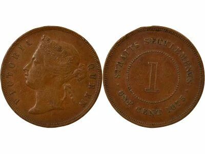 Malaysia Victoria - Cent - 1875 Calcutta