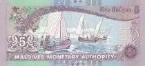 Maldives 5 Rufiyaa - Dhow - Fishing boats - 1998 - P.18a