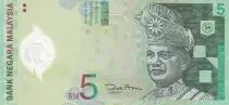 Malesia 5 Ringgit - T.A. Rahman - Petronas Tower - Polymer - ND (2004) - P.47