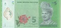 Malesia 5 Ringgit - T.A. Rahman - Pied Hornbill - Serial CR - Polymer - 2021