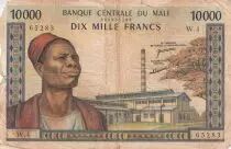 Mali 10000 francs - Man, factory - Woman - ND (1970-1984) - Serial W.4 - P.15e