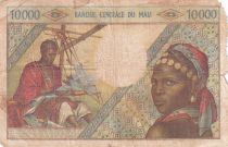 Mali 10000 francs - Man, factory - Woman - ND (1970-1984) - Serial W.4 - P.15e