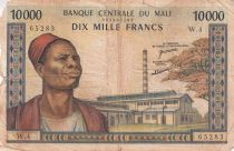 Mali 10000 francs - Vieil homme, usine - Femme - ND (1970-1984) - Série W.4 - P.15e